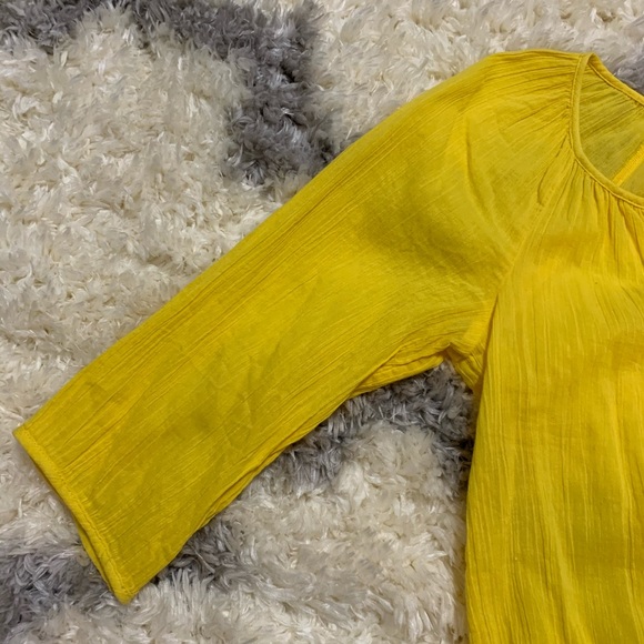 Old Navy Yellow 3/4 Sleeve Boho Top - Picture 5 of 6